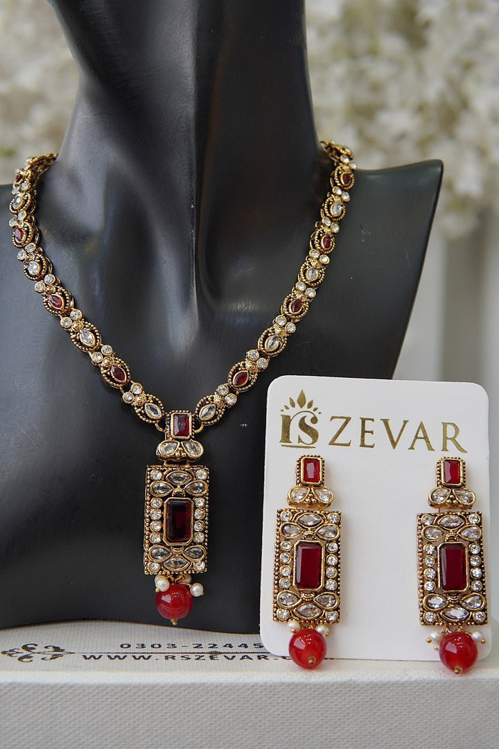 Antique Graceful Necklace Set - RS ZEVARS