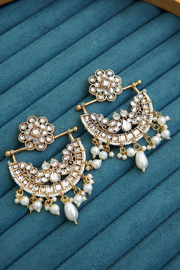 Antique Kundan Madrasi Bali Earrings - RS ZEVARS