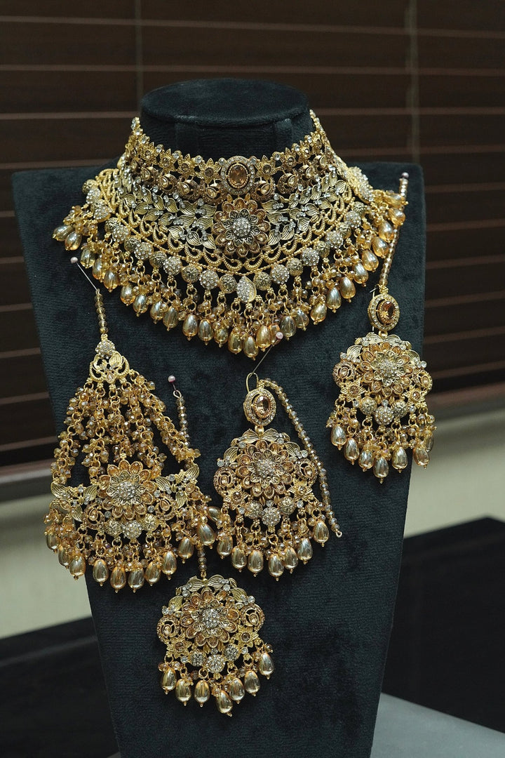 Antique Tone Grace Bridal Jewellery Set - RS ZEVARS