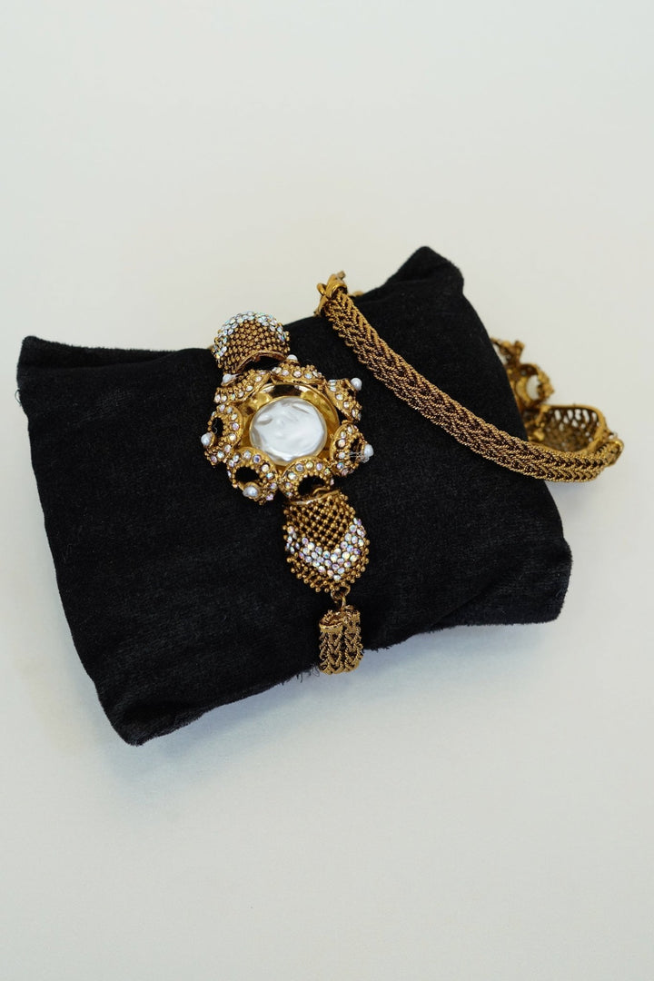 Antique Turkish Mother Pearl Chain Bracelet - RS ZEVARS