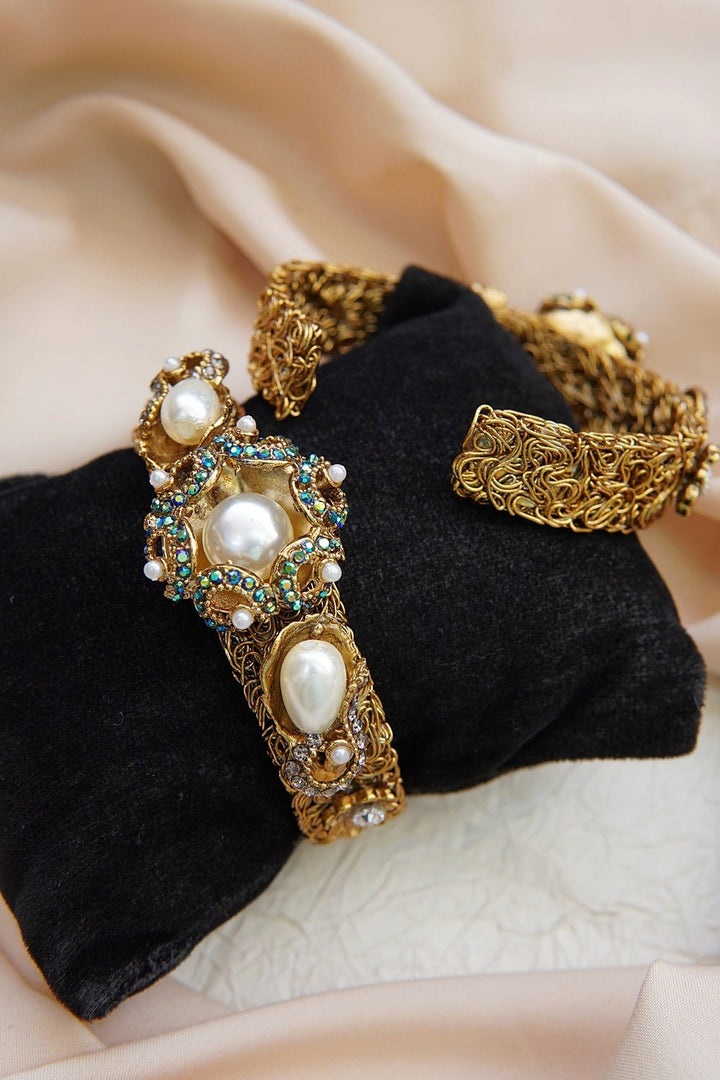 Antique Turkish Pearl Bracelet Kara - RS ZEVARS