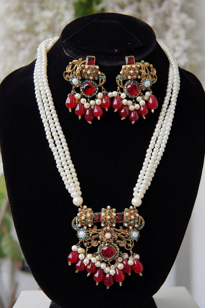 Antique Turkish Pendant Mala Set - RS ZEVARS