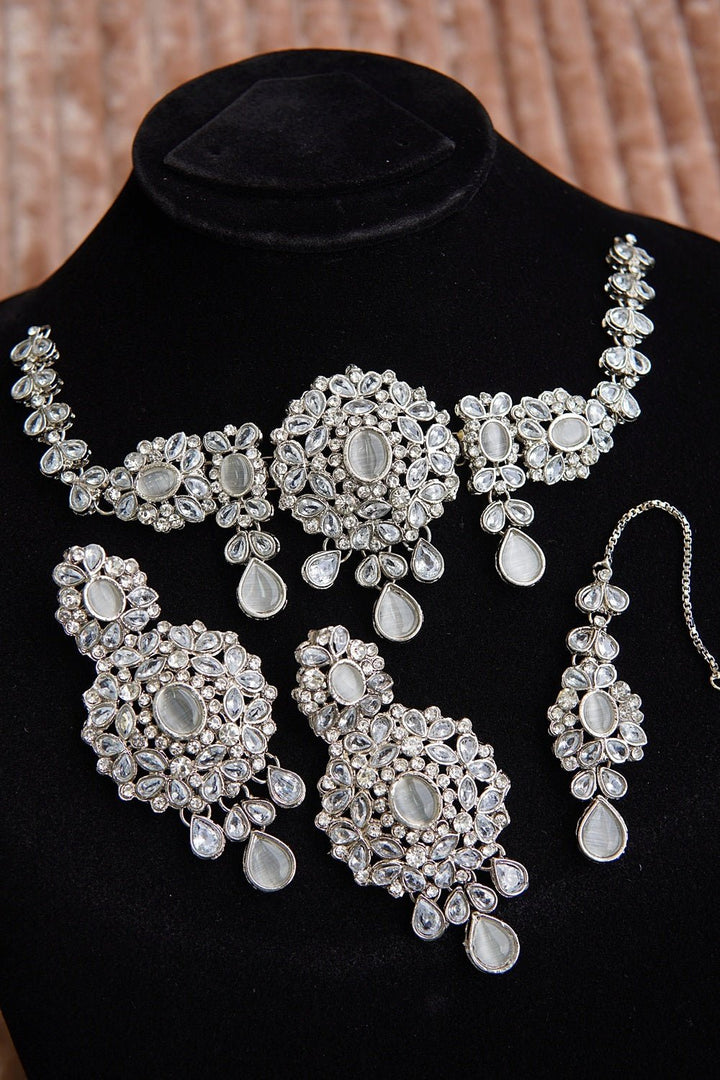 Antique Zircones & Semi - Stones Choker Set - RS ZEVARS