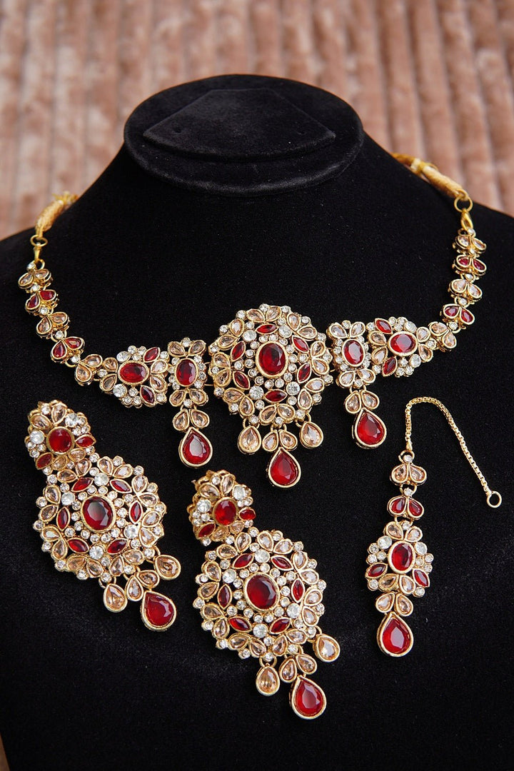 Antique Zircones & Semi - Stones Choker Set - RS ZEVARS