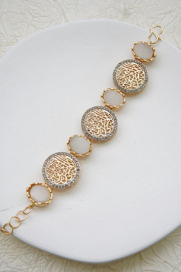 Calligraphy Kalma With Turkish Stone Bracelet - RS ZEVARS