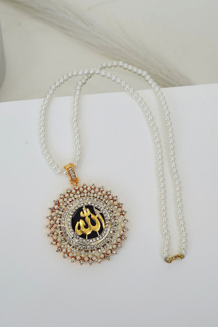 Celestial Islamic Allah Calligraphy Pendant - RS ZEVARS