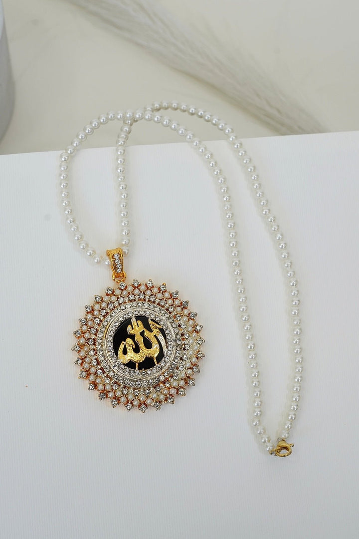 Celestial Islamic Allah Calligraphy Pendant - RS ZEVARS