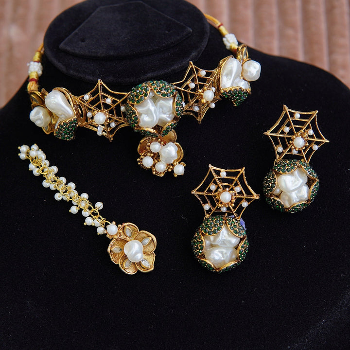 Celestial Webcrafted Heritage Choker Set - RS ZEVARS