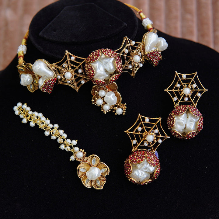 Celestial Webcrafted Heritage Choker Set - RS ZEVARS