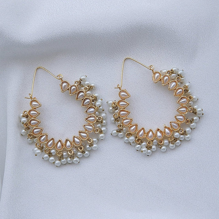 Chand Hoop Bali Earrings - RS ZEVARS