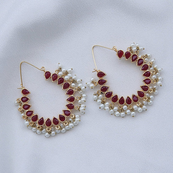 Chand Hoop Bali Earrings - RS ZEVARS