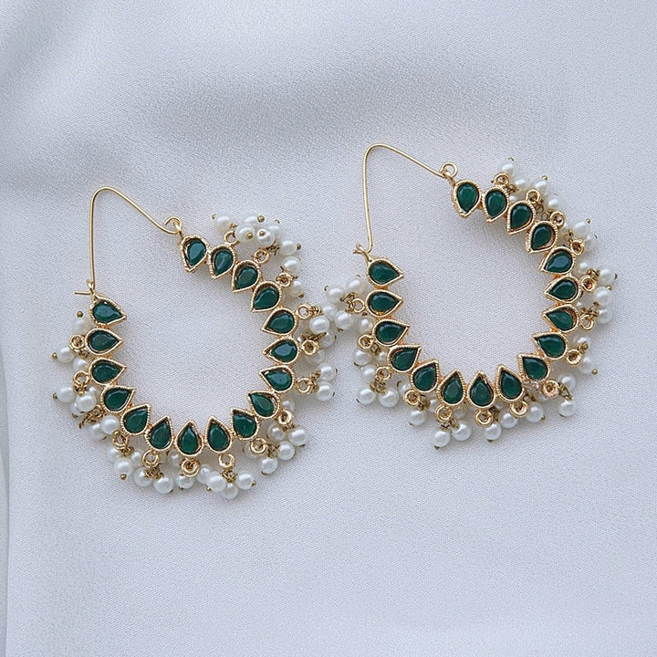 Chand Hoop Bali Earrings - RS ZEVARS