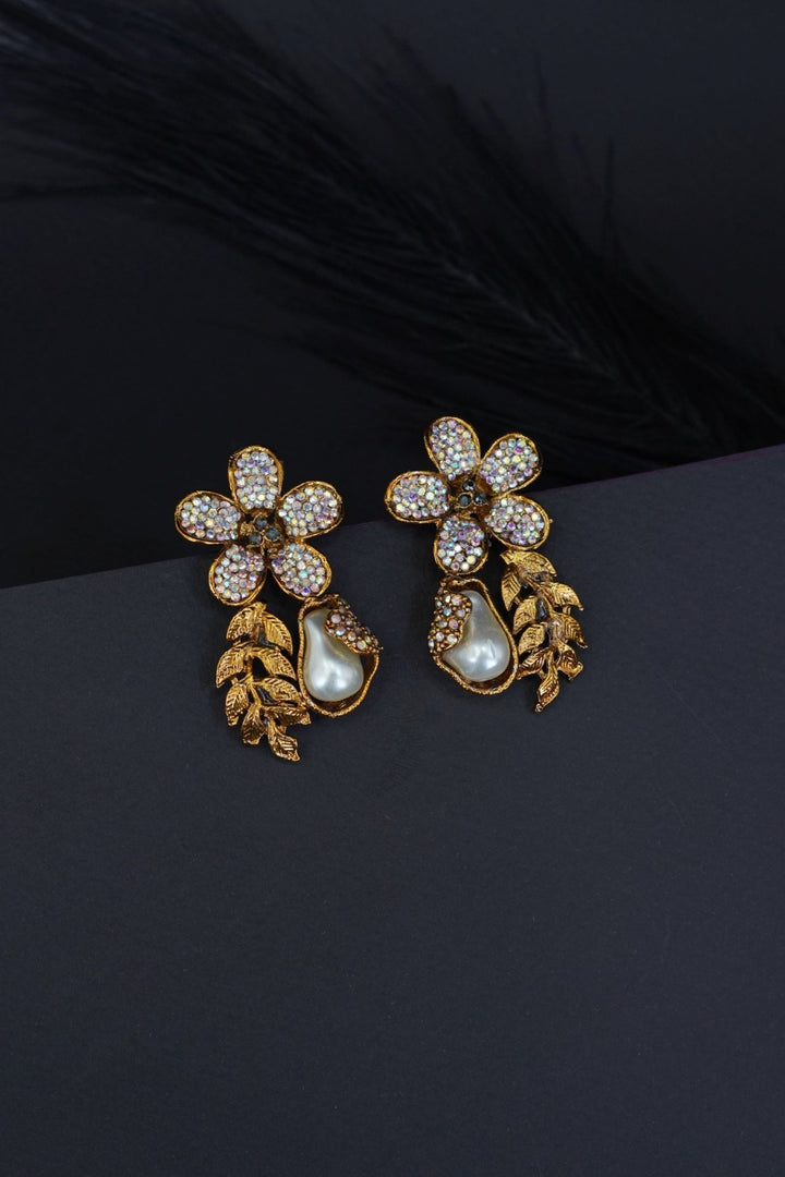 Classic Turkish Floral Stud Earring - RS ZEVARS