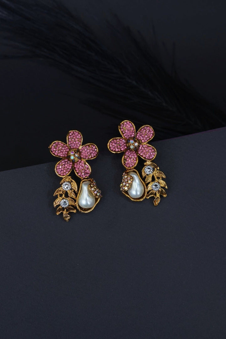 Classic Turkish Floral Stud Earring - RS ZEVARS