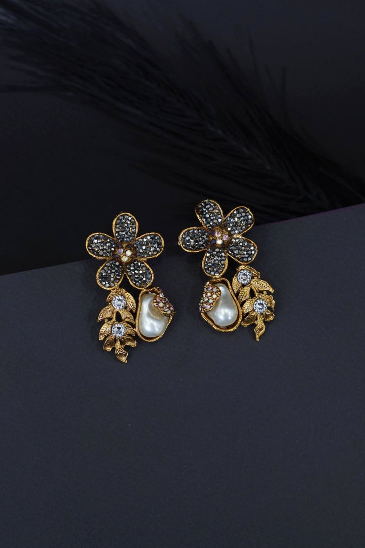 Classic Turkish Floral Stud Earring - RS ZEVARS