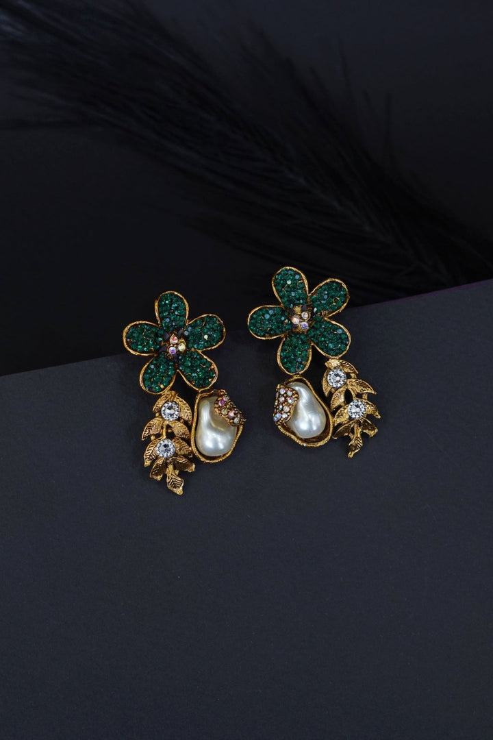 Classic Turkish Floral Stud Earring - RS ZEVARS