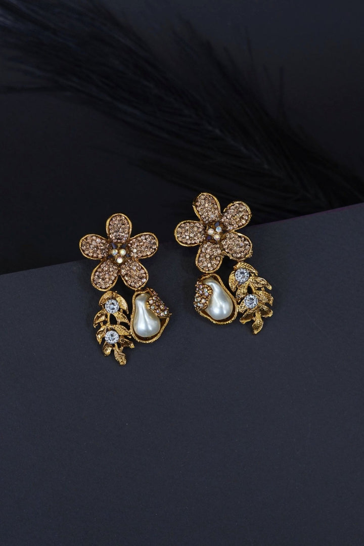Classic Turkish Floral Stud Earring - RS ZEVARS