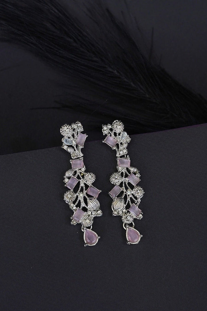 Copper Antique Semi - Precious Earrings - RS ZEVARS