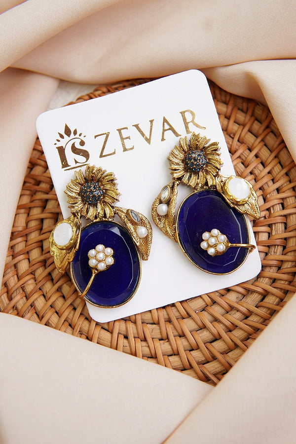 Copper Antique Turkish Earrings - RS ZEVARS