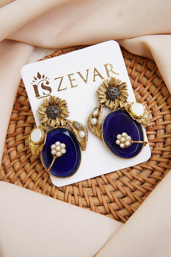 Copper Antique Turkish Earrings - RS ZEVARS