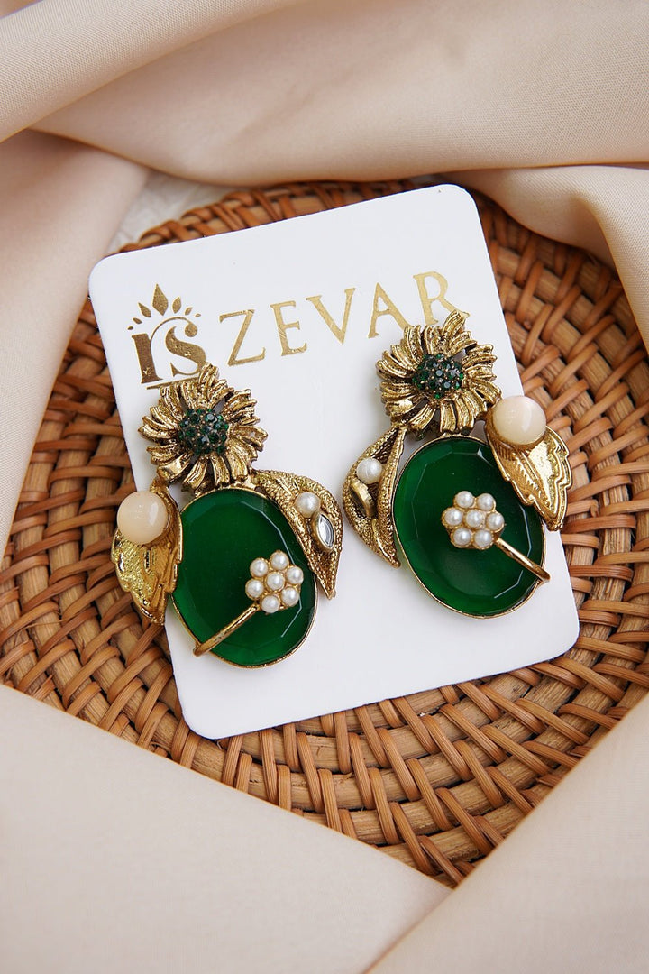 Copper Antique Turkish Earrings - RS ZEVARS