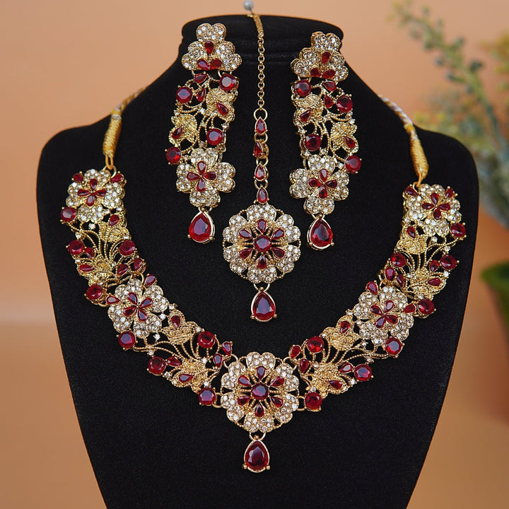 Copper Gold Look Stylish Necklace Set - RS ZEVARS