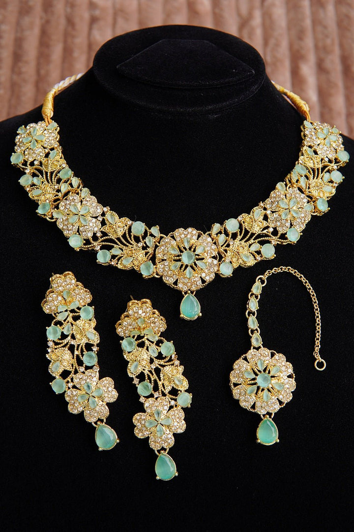 Copper Gold Look Stylish Necklace Set - RS ZEVARS