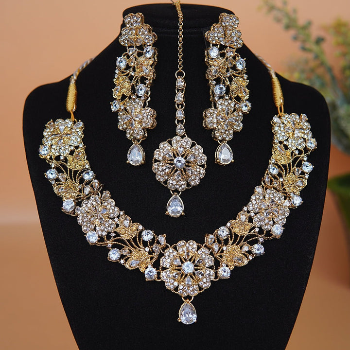 Copper Gold Look Stylish Necklace Set - RS ZEVARS