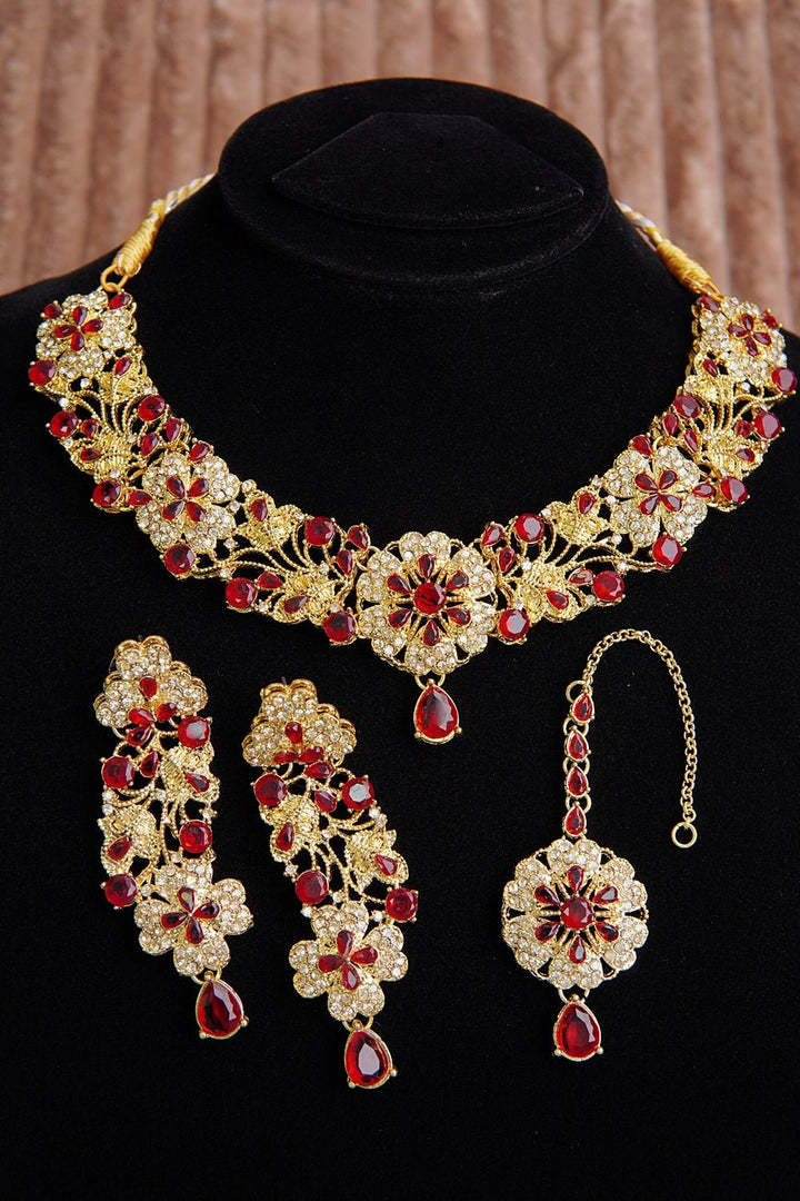 Copper Gold Look Stylish Necklace Set - RS ZEVARS