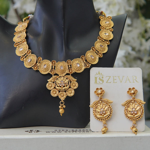 Copper Rajwadi Necklace Set - RS ZEVARS