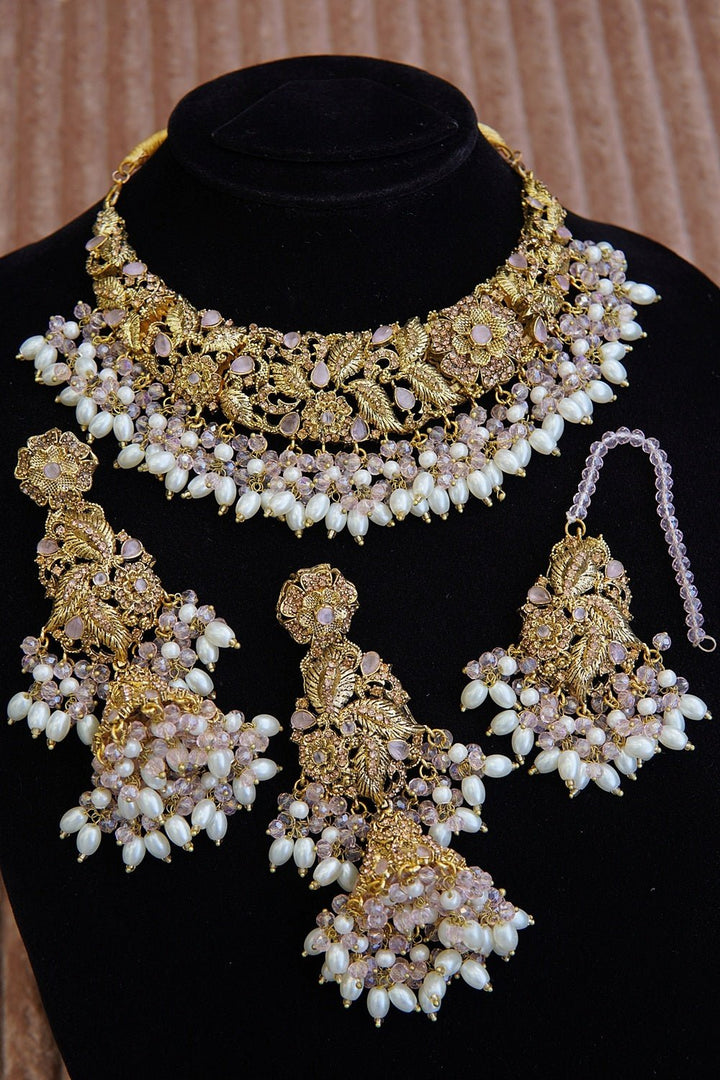 Copper Traditional Necklace Set - RS ZEVARS