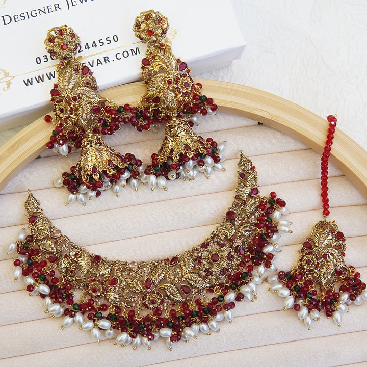 Copper Traditional Necklace Set - RS ZEVARS