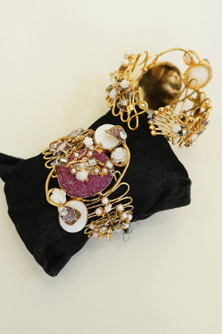 Crushed & Mother Pearl Handcrafted Kara Bracelet - RS ZEVARS