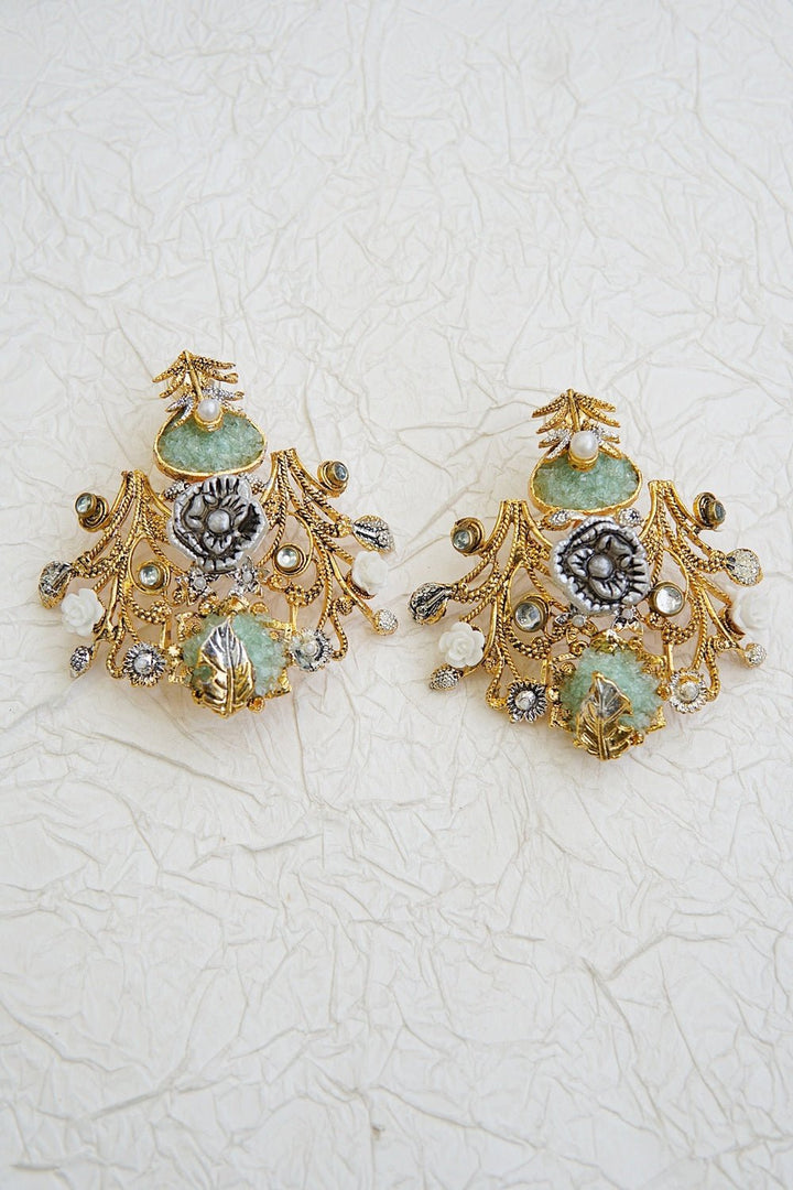 Crushed Stone Turkish Earrings - RS ZEVARS