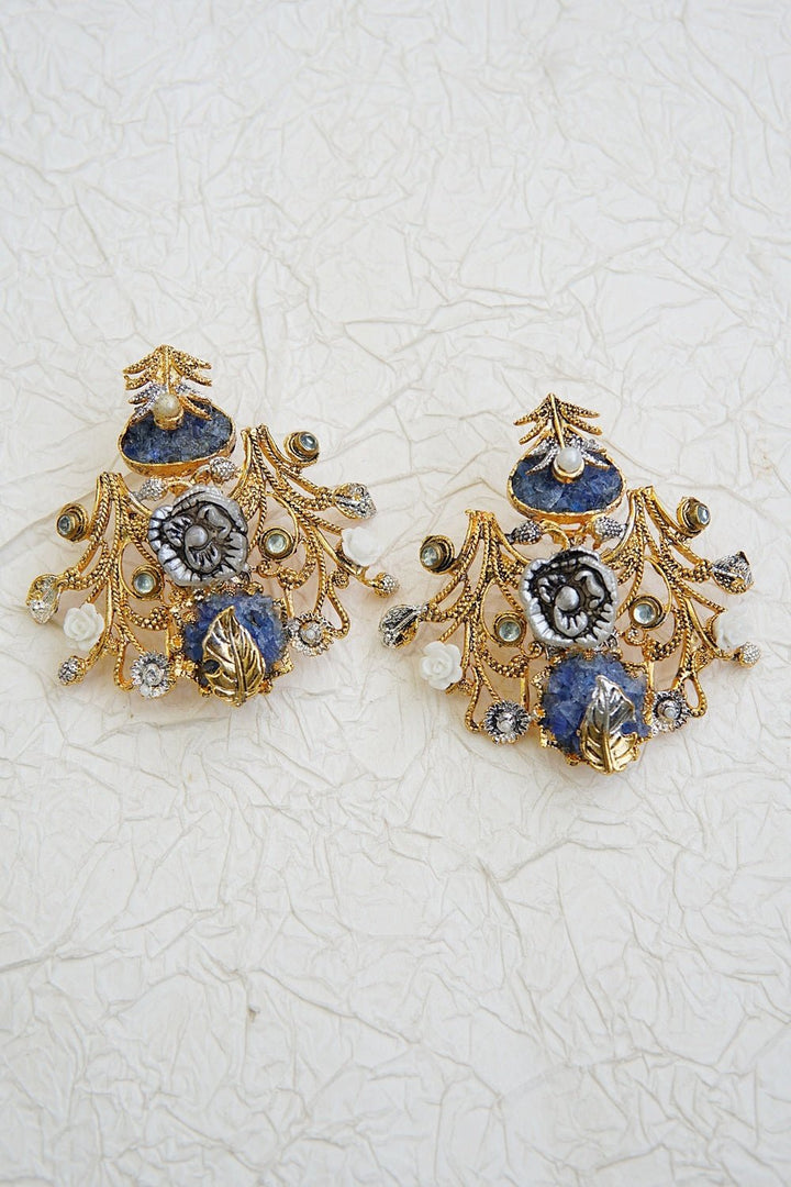 Crushed Stone Turkish Earrings - RS ZEVARS