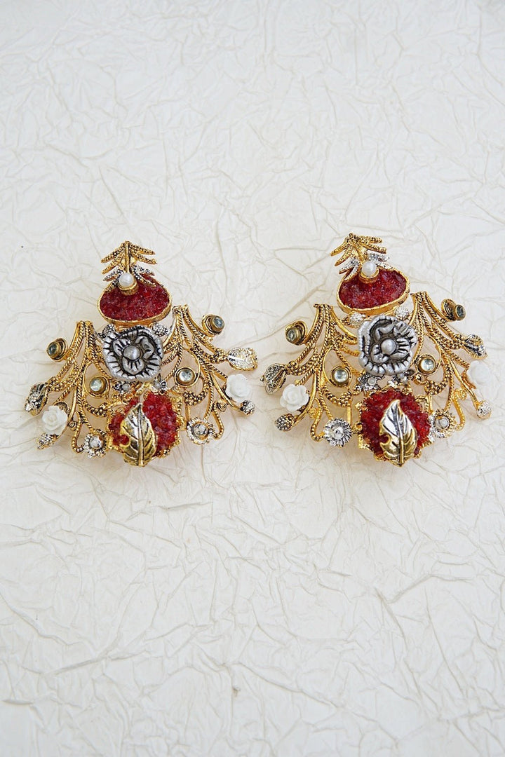 Crushed Stone Turkish Earrings - RS ZEVARS