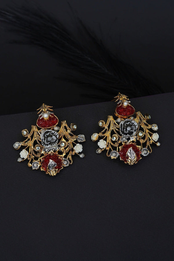 Crushed Stone Turkish Earrings - RS ZEVARS