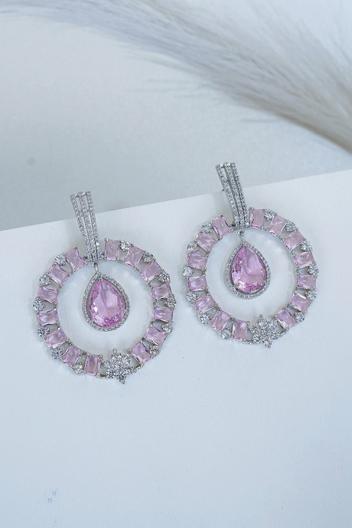 Cubic Zirconia Big Size Chand Bali - RS ZEVARS