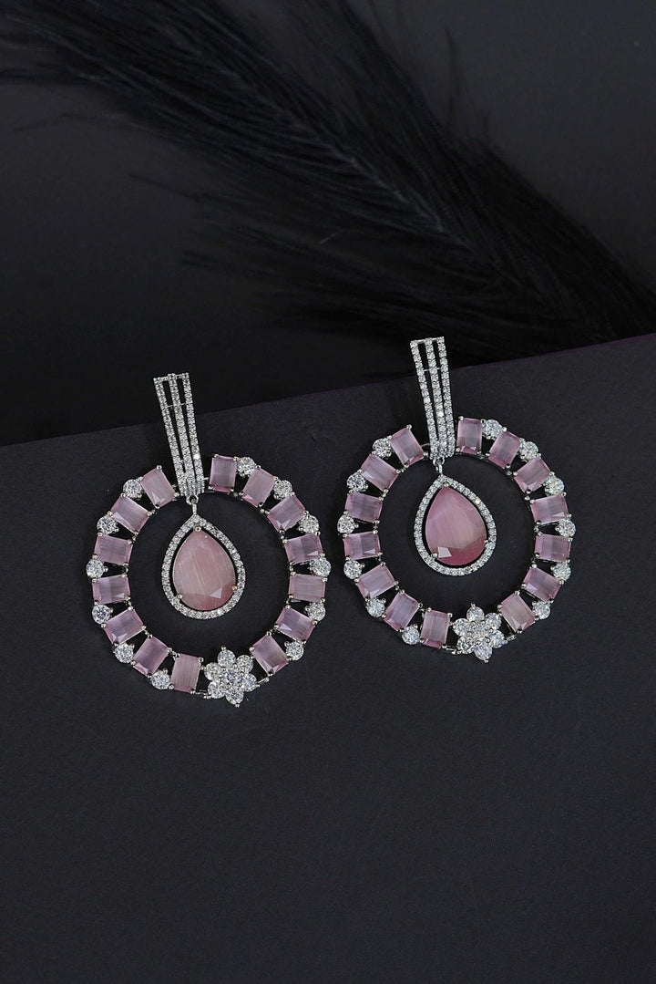 Cubic Zirconia Big Size Chand Bali - RS ZEVARS