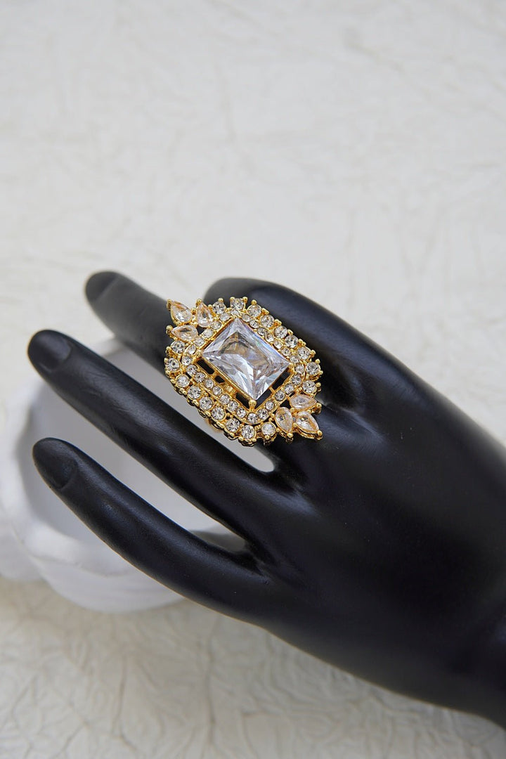 Cubic Zirconia Gemstone Ring - RS ZEVARS