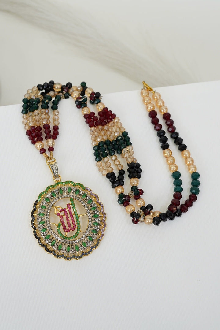 Cubic Zircons Calligraphy Pendant - RS ZEVARS