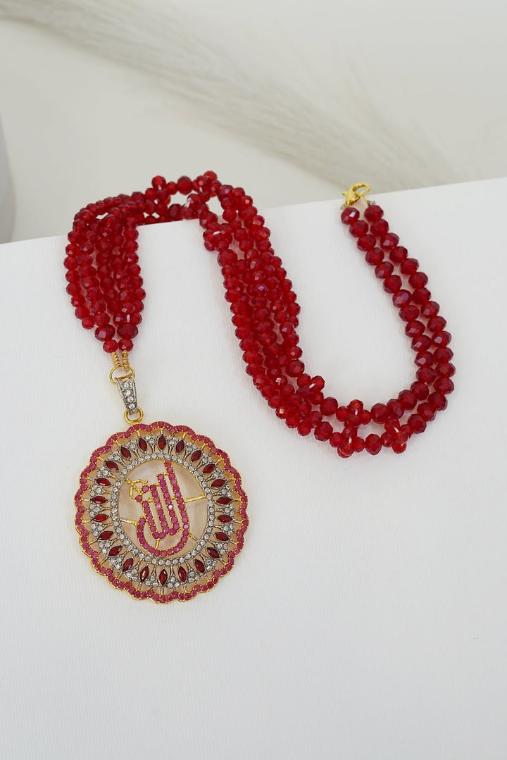 Cubic Zircons Calligraphy Pendant - RS ZEVARS