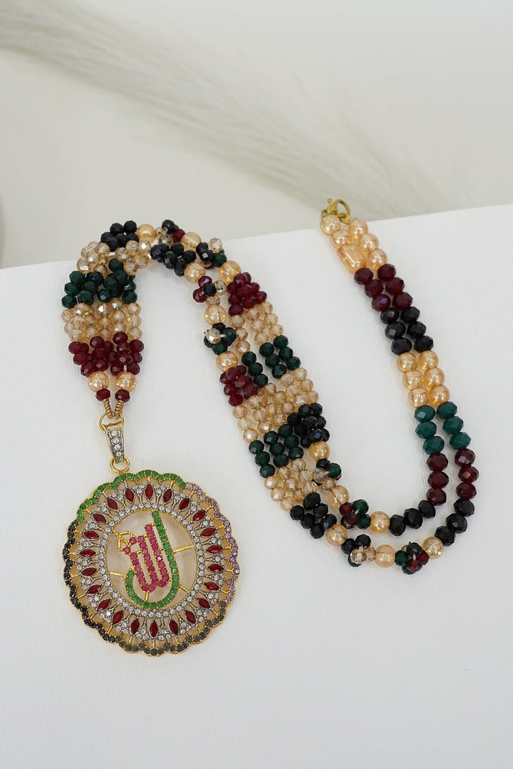 Cubic Zircons Calligraphy Pendant - RS ZEVARS