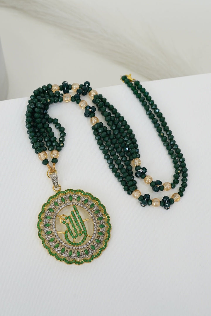 Cubic Zircons Calligraphy Pendant - RS ZEVARS