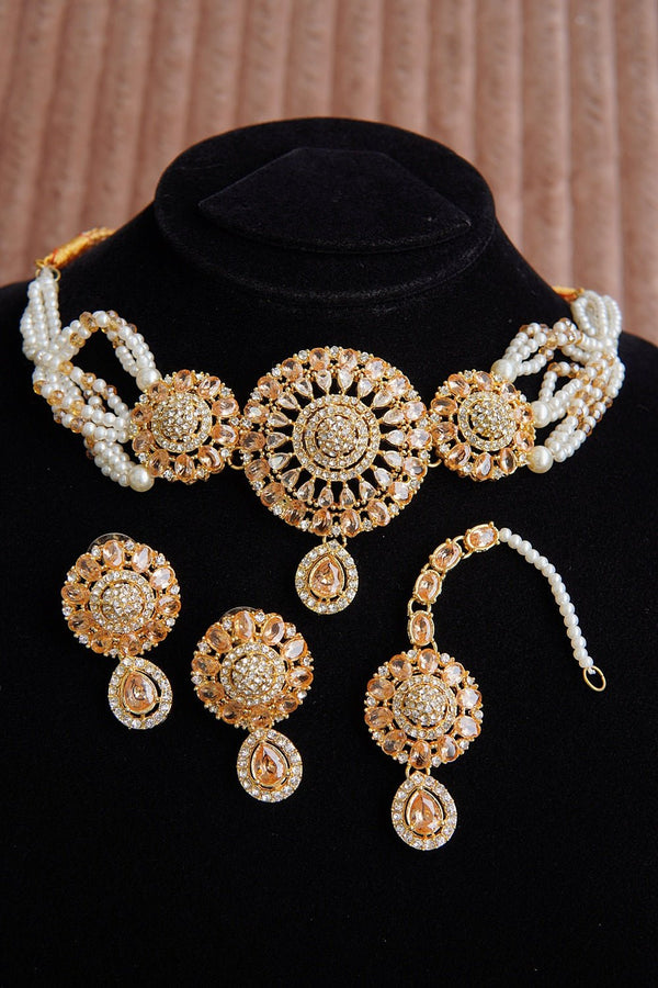 Cubics Pearls Pretty Guluband Set - RS ZEVARS
