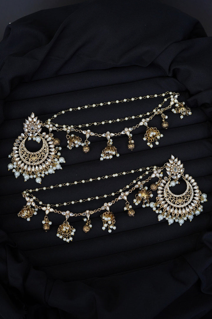 Cut Kundan Chand Bali with Sahara - RS ZEVARS