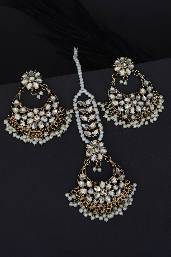Cut Kundan Tikka Earrings - RS ZEVARS