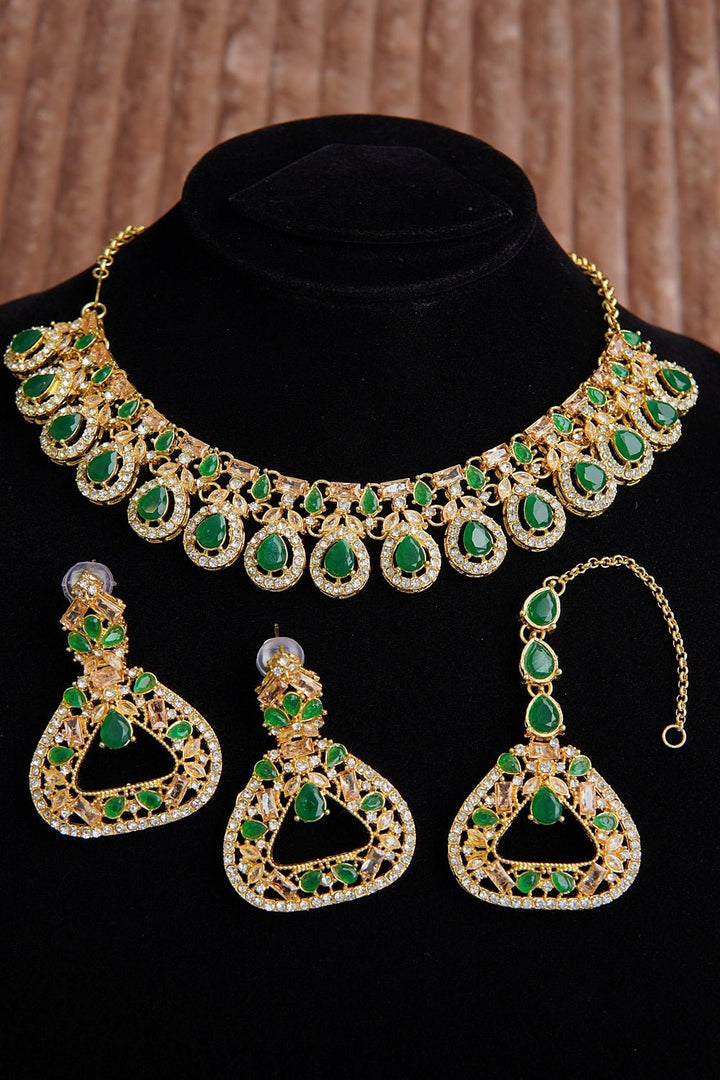 Cuts Zircons Necklace Set - RS ZEVARS
