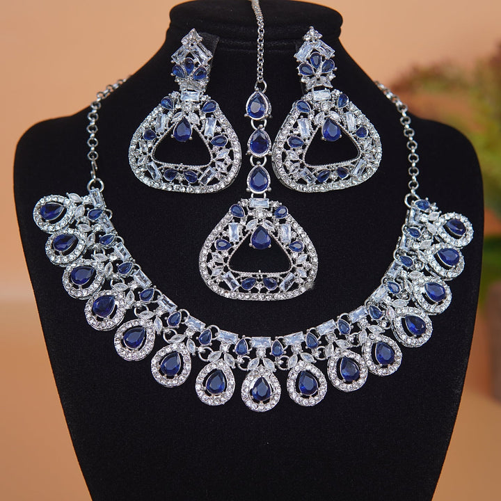 Cuts Zircons Necklace Set - RS ZEVARS