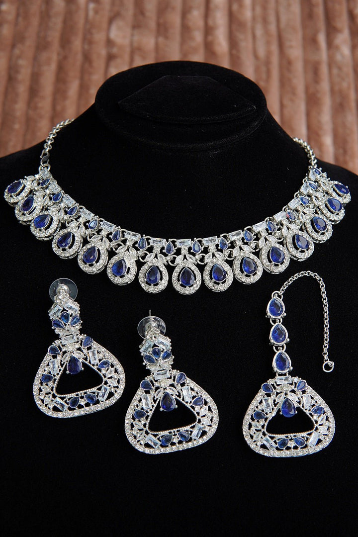 Cuts Zircons Necklace Set - RS ZEVARS